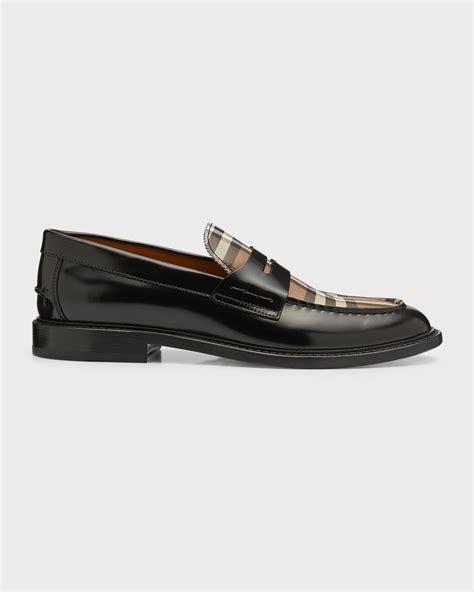Burberry Leather Penny Loafers on SALE